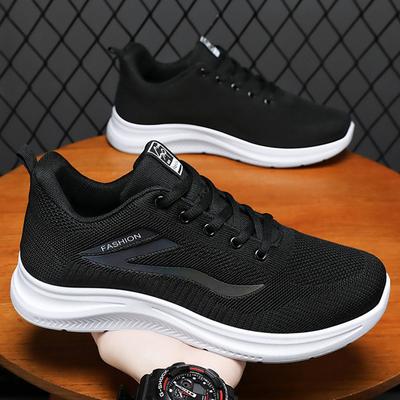 Zapatillas deportivas informales de malla ligera para hombre, zapatillas para correr de verano transpirables y frescas, zapatillas de deporte cómodas y antideslizantes con suela suave a la moda para hombre