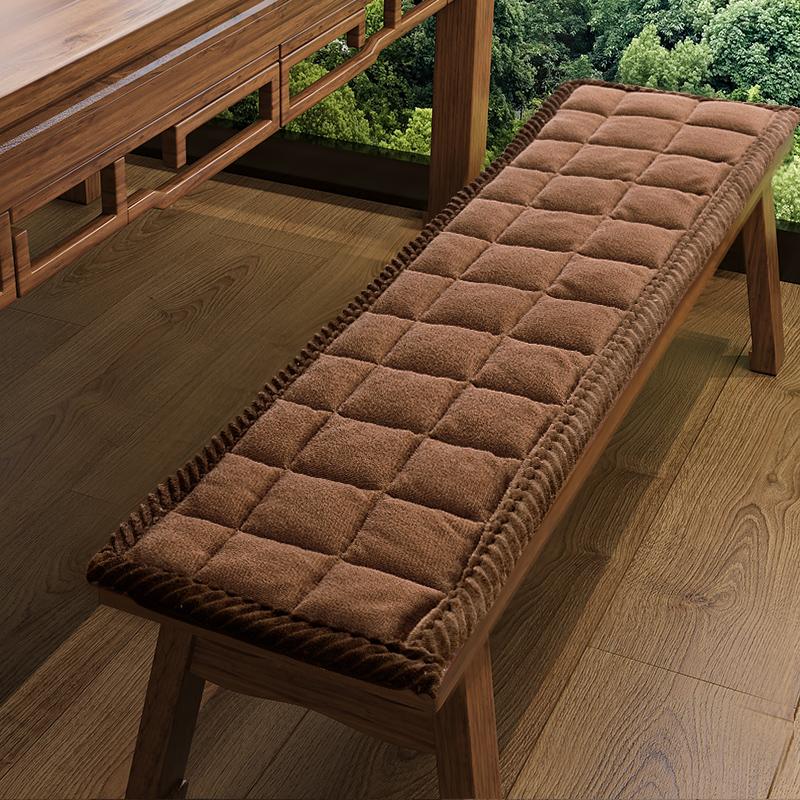 Thicken Velvet Long Bench Cushion Anti Sli Solid Wood Chair Seat Pad Hotel Dining Chair Cushion Garden Patio Sofa Seating Pad
