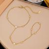 Gold-Plated Double Layer Thin Chain Stainless Steel Hand Chain Jewelry