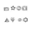 24 Stück Edelstahl Ausstechform DIY Stern Herz Blume Runde Form Keksformen Fondant Ton Ausstecher