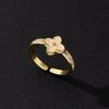 High-end Classic Four-leaf Clover Ring Casualcute Lucky Clover Women's Ring