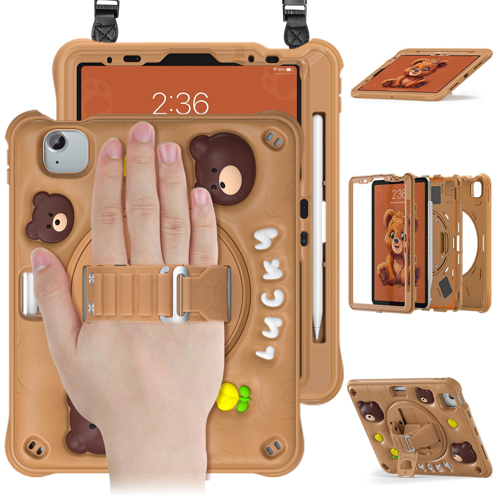 

For iPad Air 11 (2025)/(2024)/Air (2022)/(2020)/Pro 11 (2022)/(2021)/(2020)/(2018) Case with Shoulder Strap Kickstand Cover A