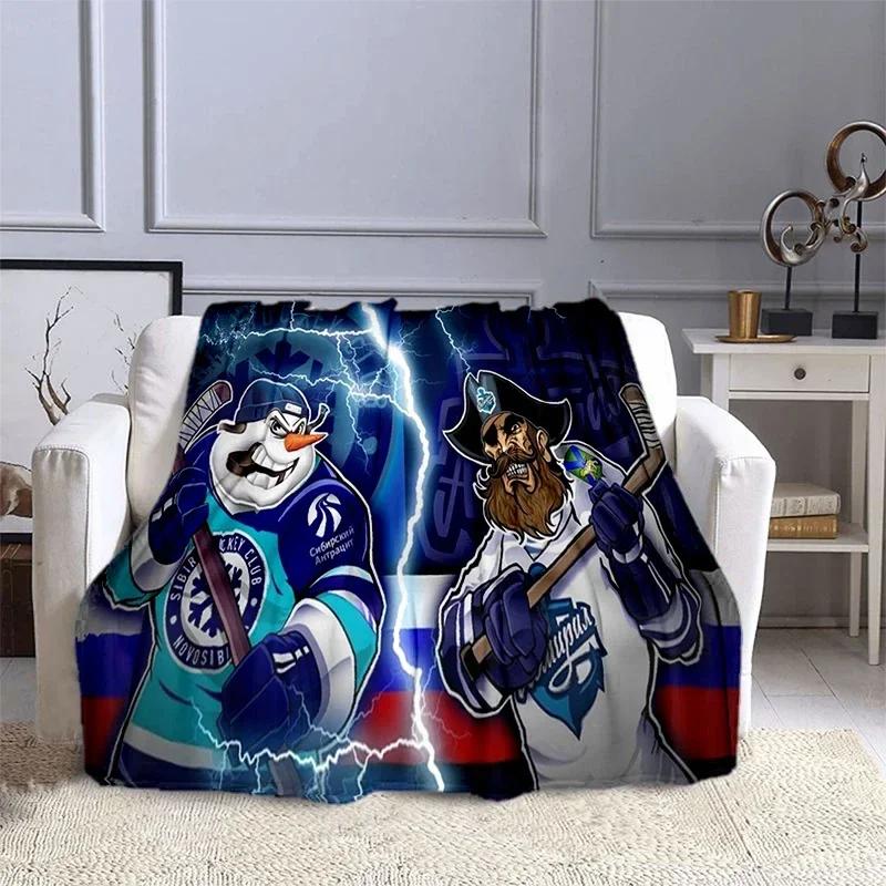 Ice Hockey Sports Printed Blanket Leisure Sofa Blanket,  Bed Sofa Office Air Conditioning Soft Leisure Travel Customizable Throw