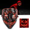 Halloween Scary LED Light Up Glow Mask Costume for Party Prop Show Decor(red)