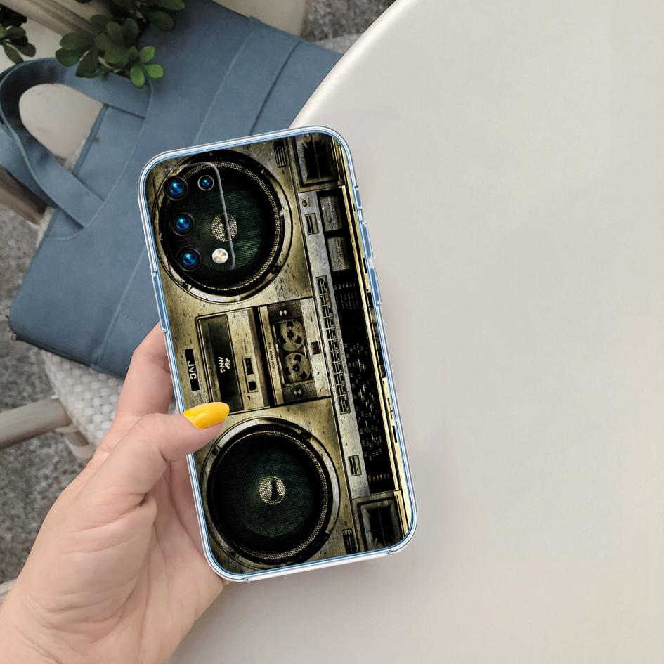 Cassette Vintage Boombox Tape Transparent Phone Case for Motorola Moto G7 G8 G9 G84 G85 G73 G24 G15 Z2 Play Power Plus