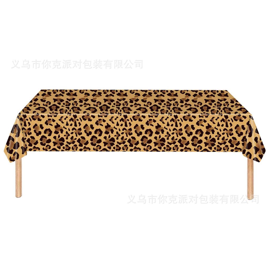 Chic Leopard Print Disposable Paper Tableware Set Birthday Party Plates Cups Napkins Decor