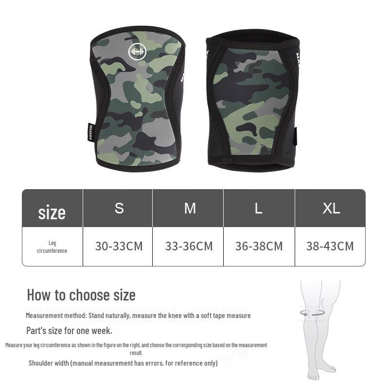 Maxda 7mm Neoprene Powerlifting Knee Sleeves 2256#