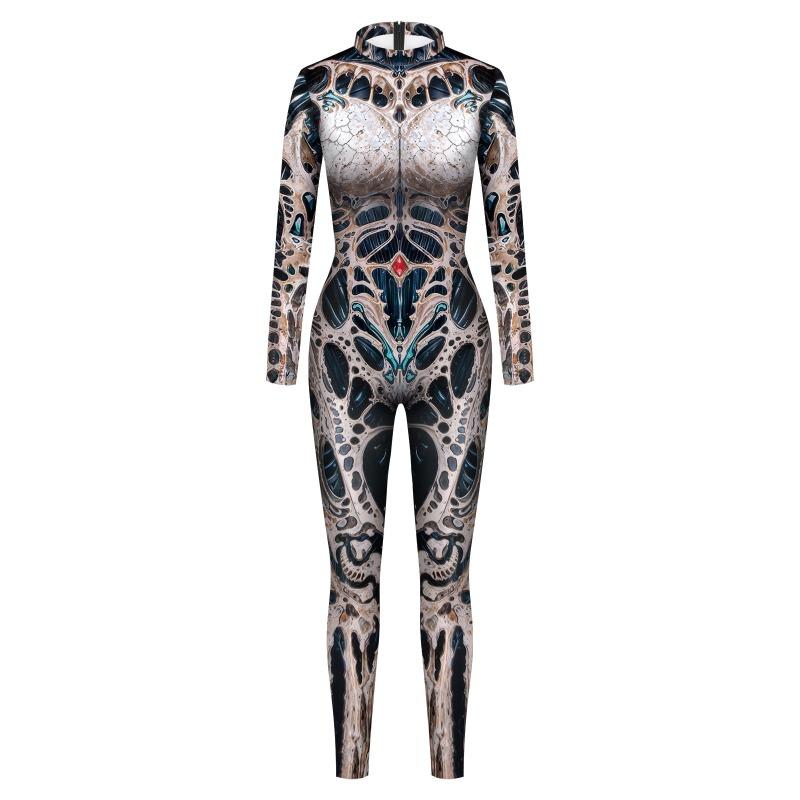 Halloween Women's Leggings Digital Print Spoof Onesie Women's Costume Tights