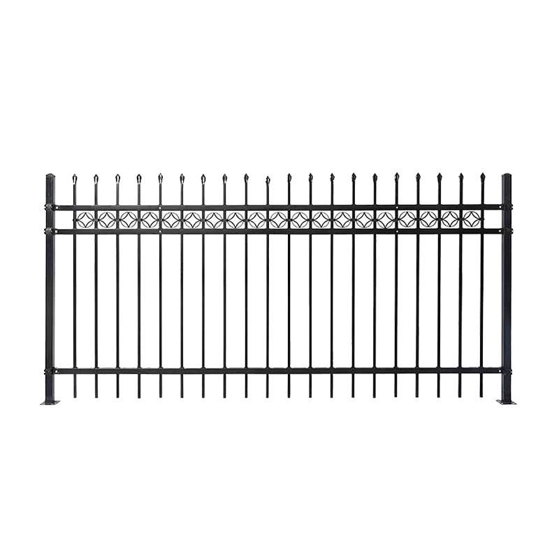 Zinc Steel Outdoor Wrought Iron Fence for Courtyard & Community