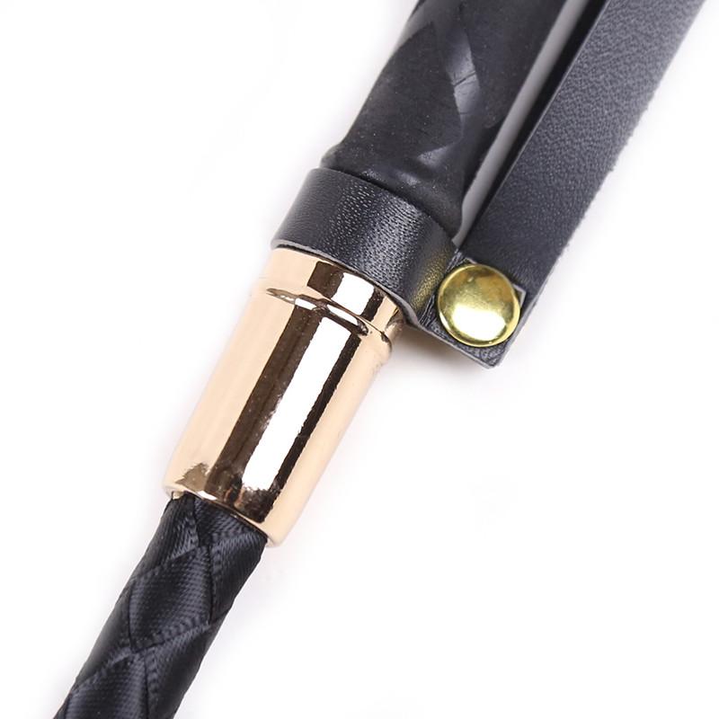 60CM Black PU Leather Spanking Paddle Long Whip Flirting Slave  Bondage Flogger Sex Toys For Woman G Spot Adults Sex Shop 18