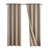 Dual-Sided Full Blackout Imitation Linen Curtains