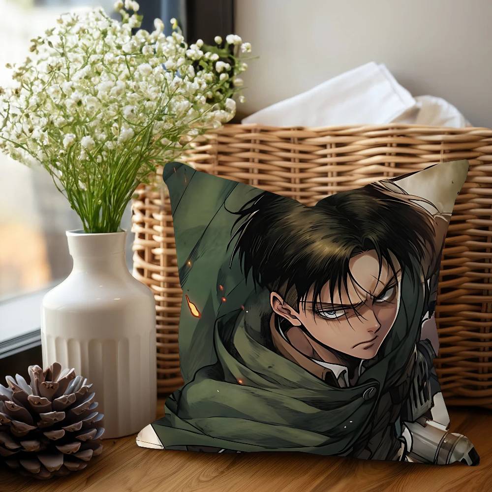 L-Levi Ackerman Pillow Cover Sofa Cushion Cover Home Room Decoration Children Gift
