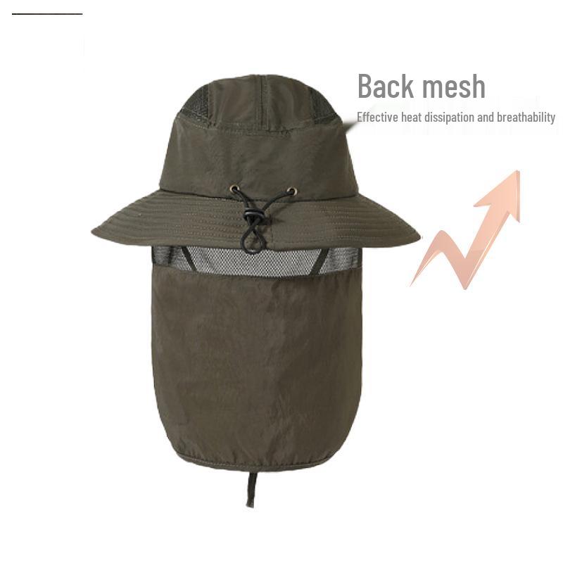 Leichter Sonnenschutz-Nackenschutz Fischer-Eimerhut für Outdoor-Reisen und Angeln