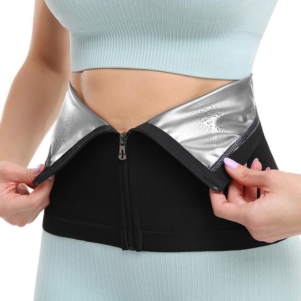 Fat Burning Zipper Waist Slimming Belt Belly Sweat Workout Fitness Shapewear  Women