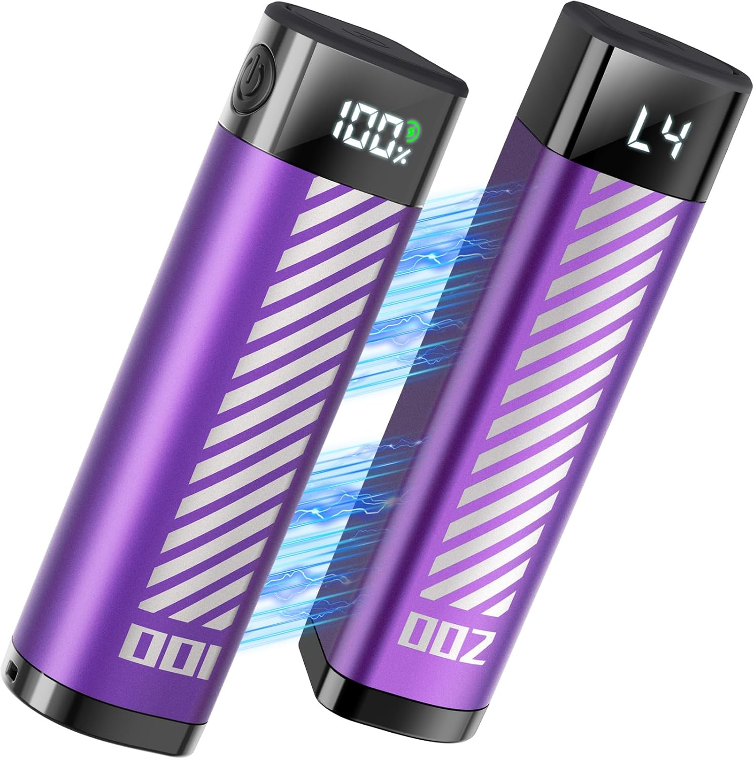 

Rechargeable Hand Warmers with LED Display, 2-Pack Magnetic Pocket Warmer for Winter Outdoor Activities фиолетовый