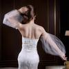 Detachable Bridal Sleeves Elastic Cuff Wedding Arm Sleeves Elegant Brides Long Sleeves  Wedding