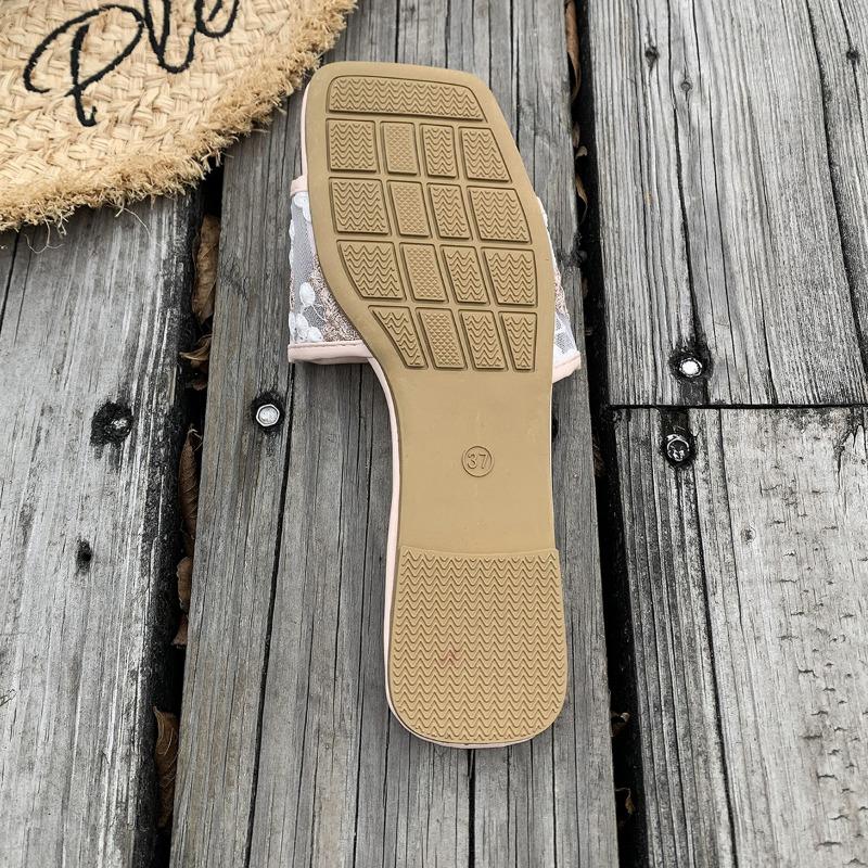 Women Modern Slippers Summer Outdoors Sandals Comfortable Flat Slippers Luxury Leather Slippers Casual Shoes Home Slides Women