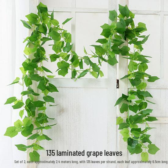 Large Green Fake Leaf Ornaments for Vines and Roof Décor