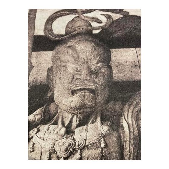 Ukiyo-e Tenugui Cloth Set: Kongo Rikishi (Agyo & Ungyo) Statues