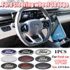 BBBM3 58MM Car Steering Wheel Badge Cover Stickers Decoration Accessories For Ford Fusion Fiesta Escape Focus Mk2 3 Mondeo Auto Decal