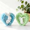 Heart Rabbit Silicone Molds for Candle Soap Chocolate Cake Decoration Multipurpose Silicone Candle Mould for Epoxy Resin
