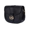 Coach Georgie 21 Carriage Buckle Detachable Shoulder Strap Leather Wine God Bag Underarm Saddle Bag Crossbody Small Women Bags Black C3241-IMBLK