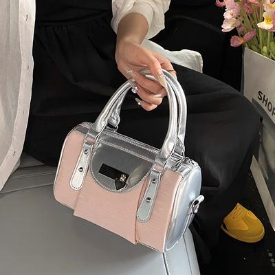 Niche High-end Sense Protection Handbag Women's 2025 New Fashion Pillow Bag Contrasting Color Commuter Shoulder Oblique Span Bag