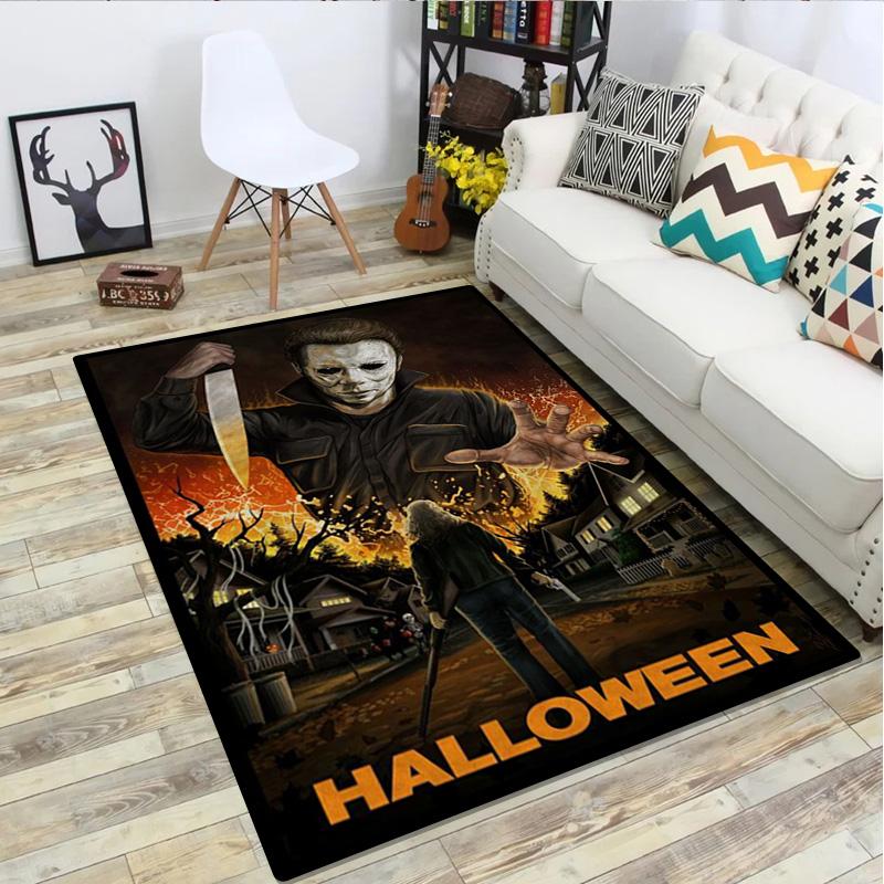 1Pc Halloween Print Rug - home decoration Carpet For Living Room Bedroom Flooring Computer Chair Area Rug