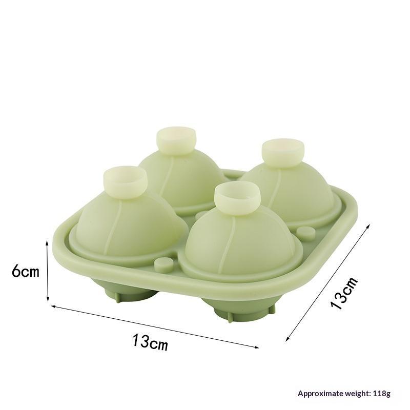 Reusable Large Silicone Ice Cube Tray with Lid Non-Stick Round Ice Ball Maker for Birthday Party Bar  Cold Drinks