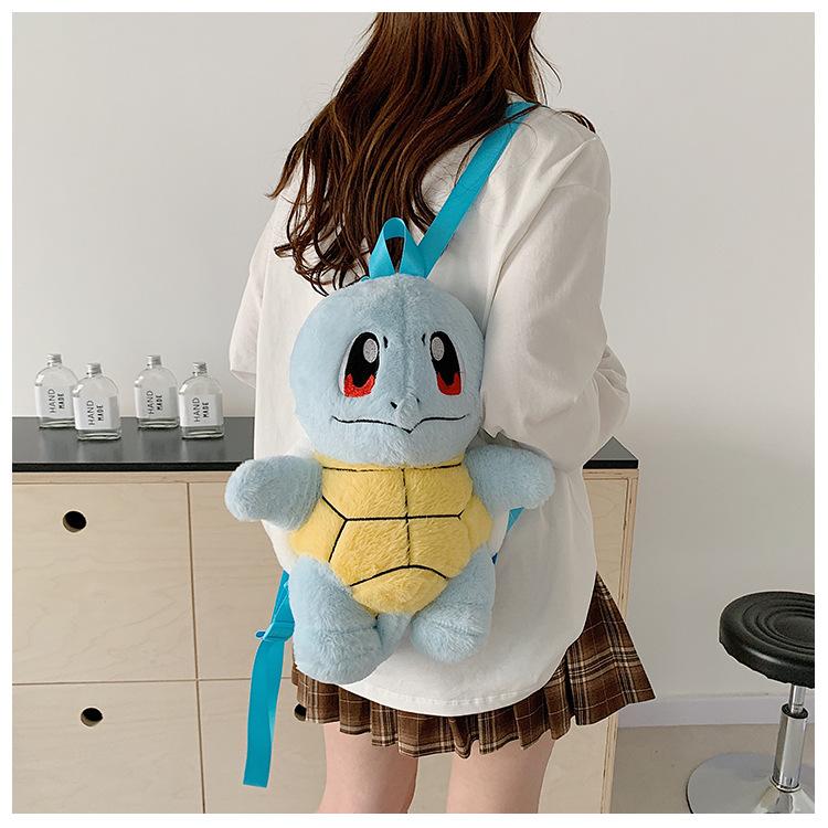 Pokmon Eevee Pikachu Gengar Plush Toys Knapsack Charmander Raichu Squirtle Charizard Psyduck Snorlax Plushie Anime Backpack