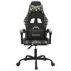 Gaming Chair In Black and Camouflage Synthetic Leather