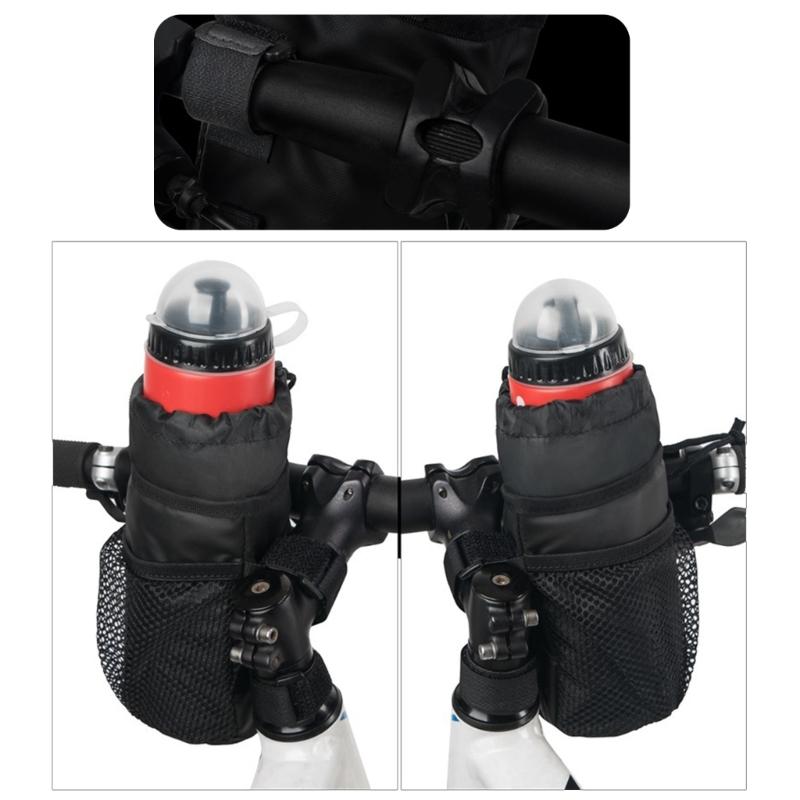 Bike Cup Holder with Cell-Phone Pouch,Bike Water Bottle Holders,Universal Bar Drink Cup Can Holder for Bicycles,Scooter