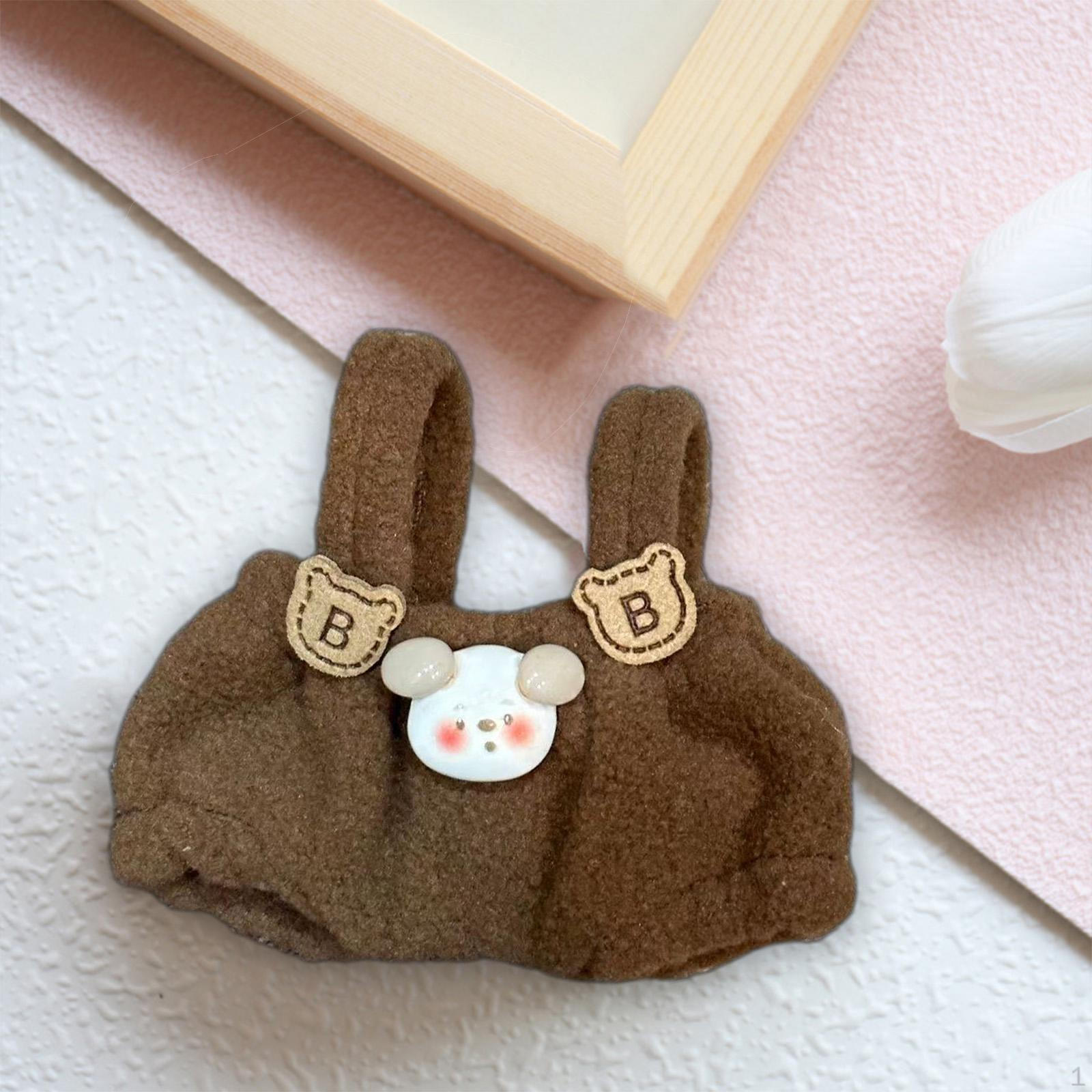 

Плюшевый комбинезон для куклы, платье, аксессуары «сделай сам», подарки на день рождения, обучающие куклы «Сделай сам», девочка коричневый