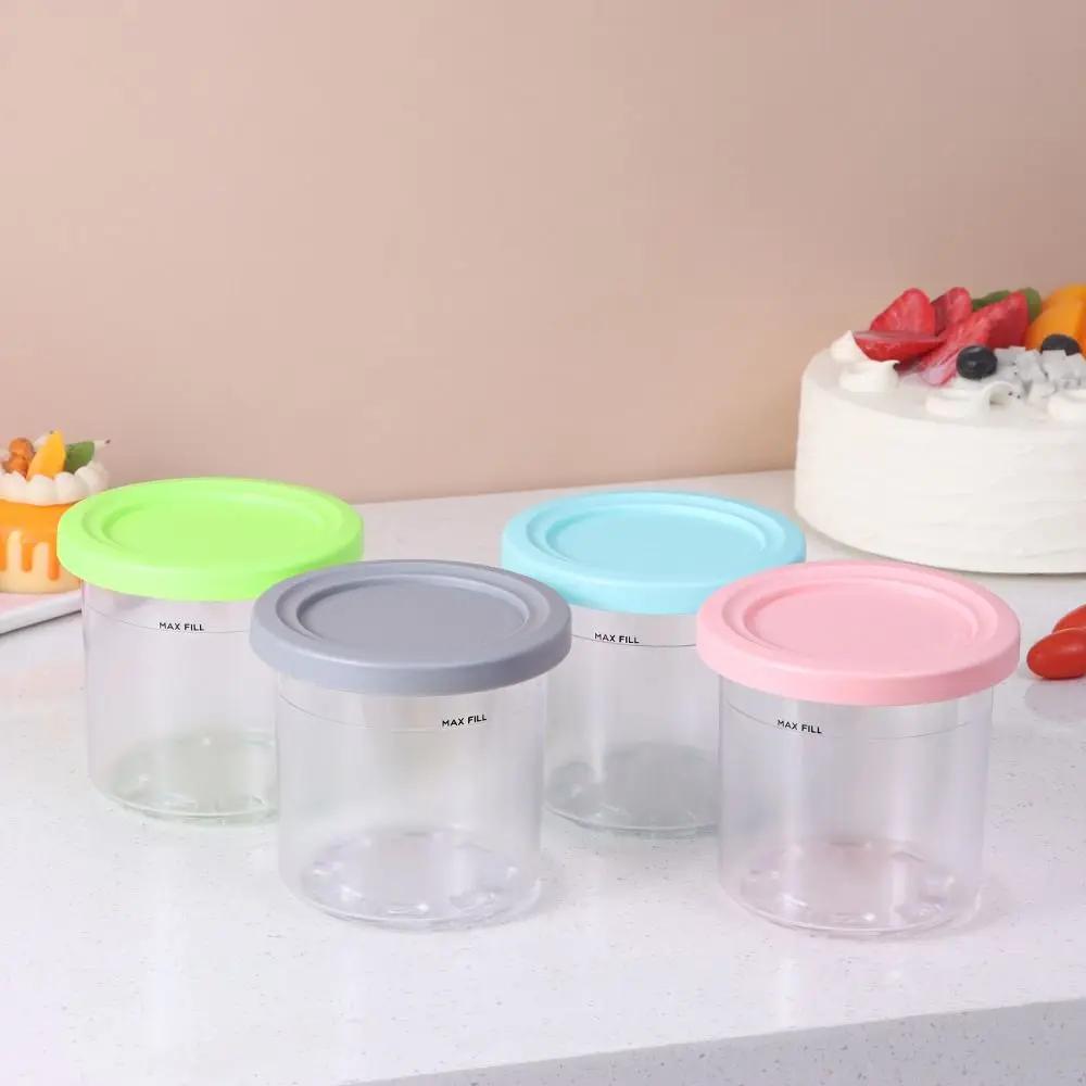 1pc Ice Cream Pints Cup Ninja Creamie Ice Cream Maker Cups Reusable Can Store Ice Cream Pints Containers with Sealing Mason Jar
