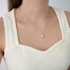 Monograph Shine Dice Necklace Mgnl0370 14K Gold Plated (Rose Gold)