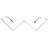 Eyewear Decoration Gold Rhinestones Glasses Frame Triangle Glasses Frame Fake Glasses Glasses Frame