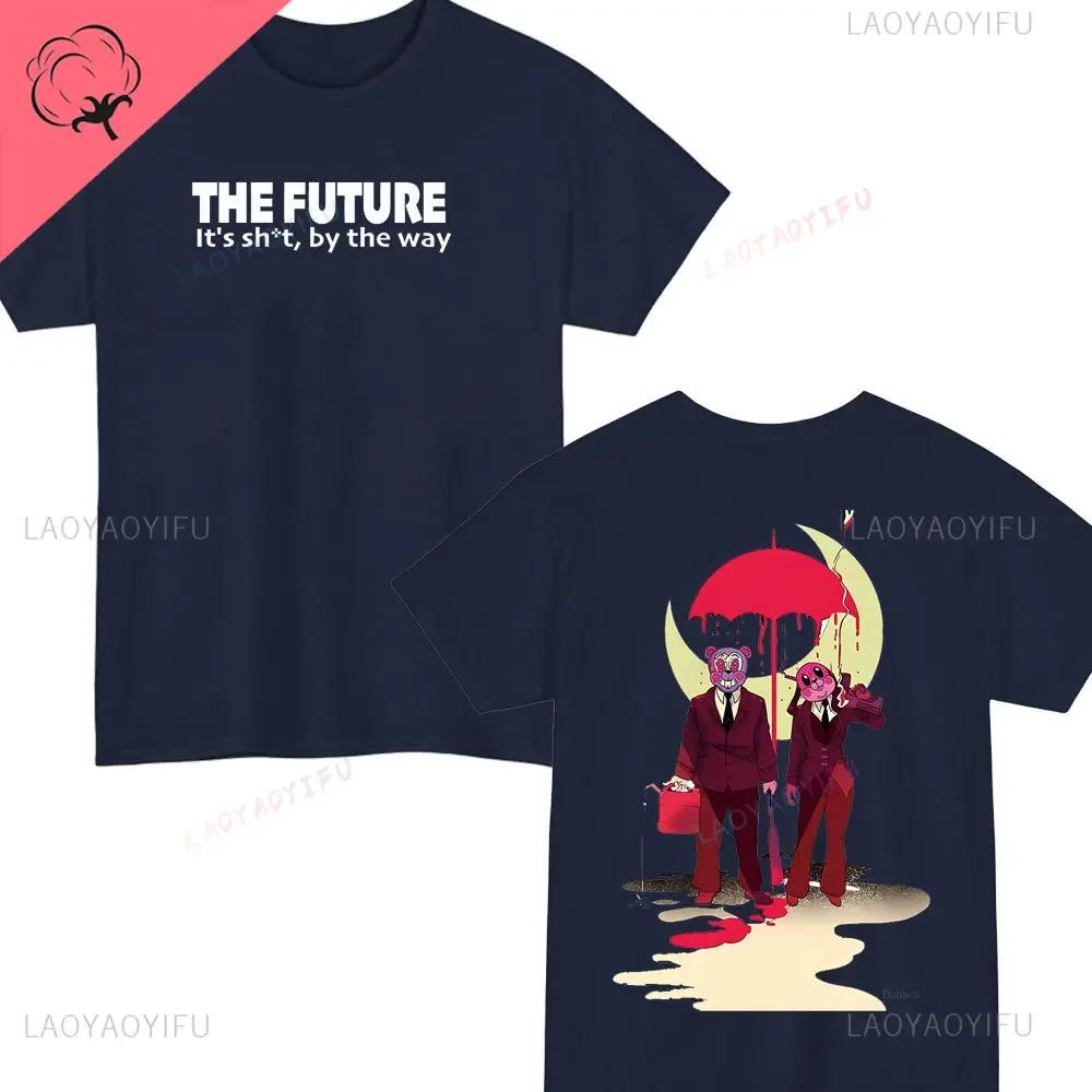 Retro The Umbrella Academy Double Sided Printed Cotton Tshirt Leisure Classic TShirts NoveltyShirt Loose Unique Tops