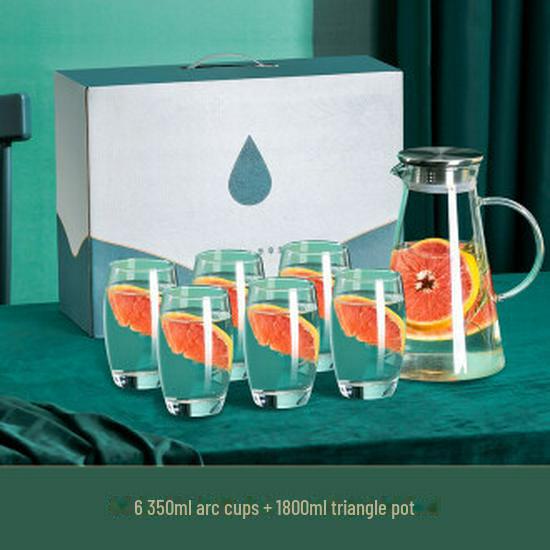 

Подарочный набор для воды из стекла: Чайник, чашки и кружки для дома и гостиной Standard Option