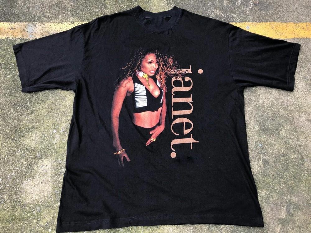 Janet Jackson World Tour 93-94 Cotton Black Unisex Shirt S-5XL Unisex T-Shirt M