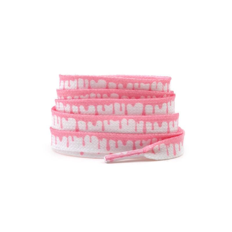 Ice Cream Shoelaces for Sneakers Mandarin Duck Powder Green Shoe Laces Flowing Shoelace Colorful Flower Ins Shoes Strings