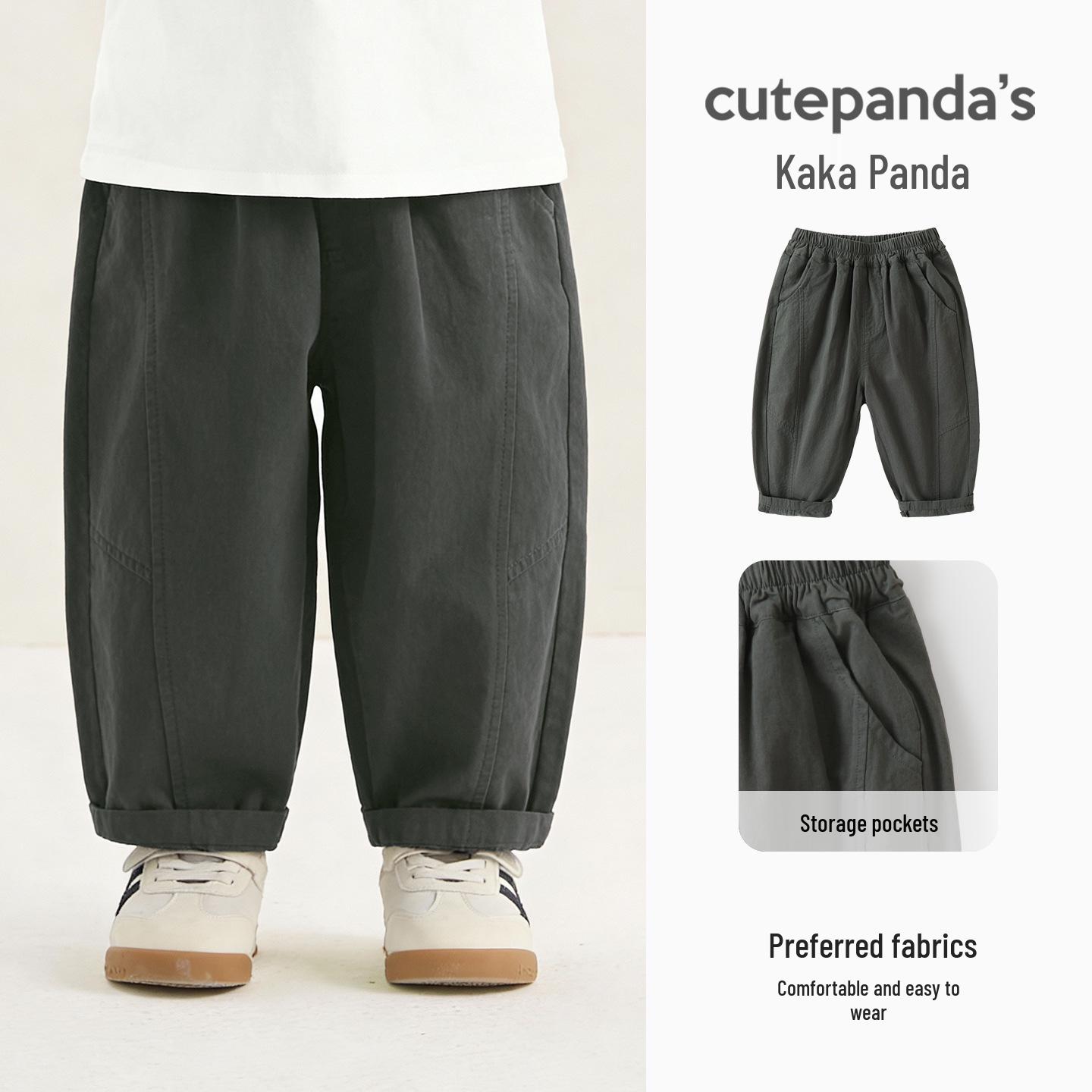 Kaka Panda Kids  Cotton Casual Pants - Spring & Autumn Trousers for Boys & Girls 110 cm