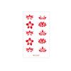 Waterproof Floral Forehead Tattoo Sticker for Women & Children - Ancient Costume Fairy Hanfu & Bride Red Stickers