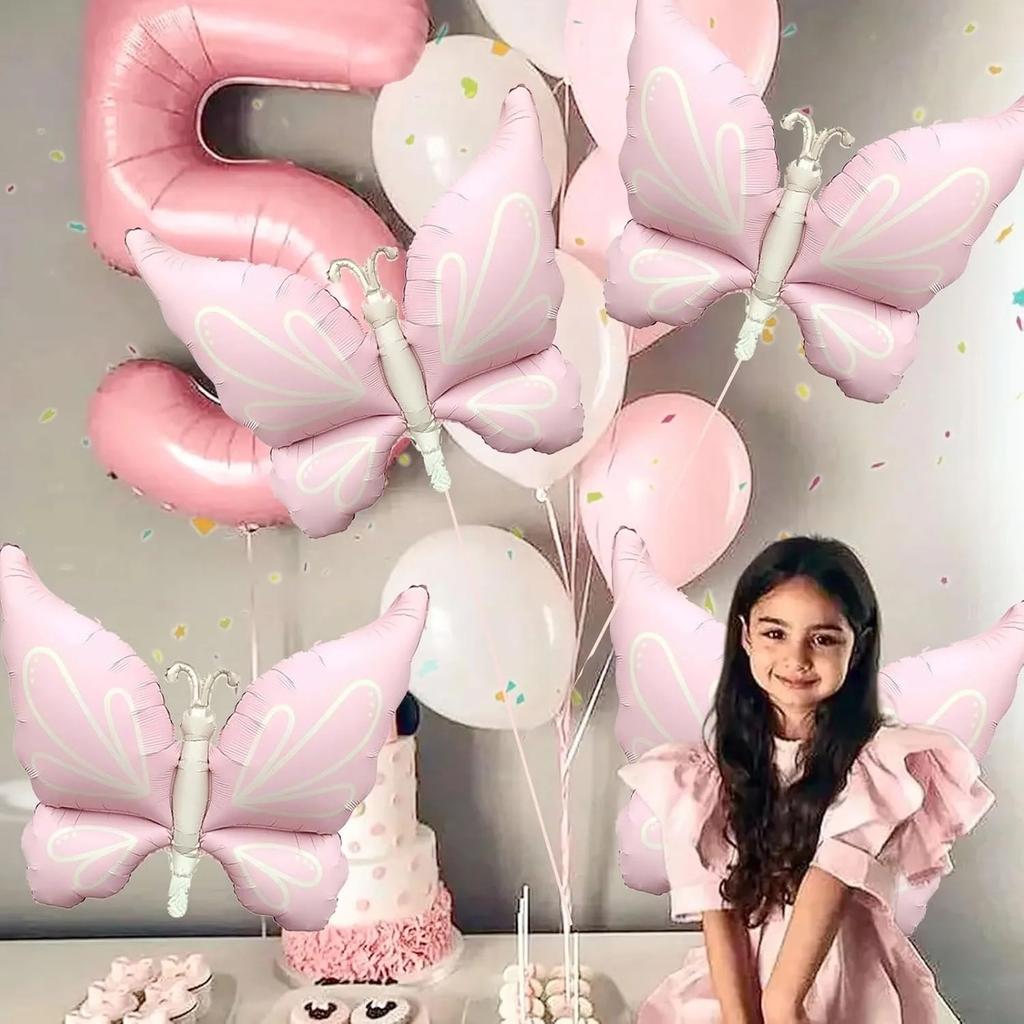4pcs/set Butterfly Foil Balloons Spring Themed Party Decorations for Birthdays, Wedding Bridal Showers, and Baby Showers Gifts