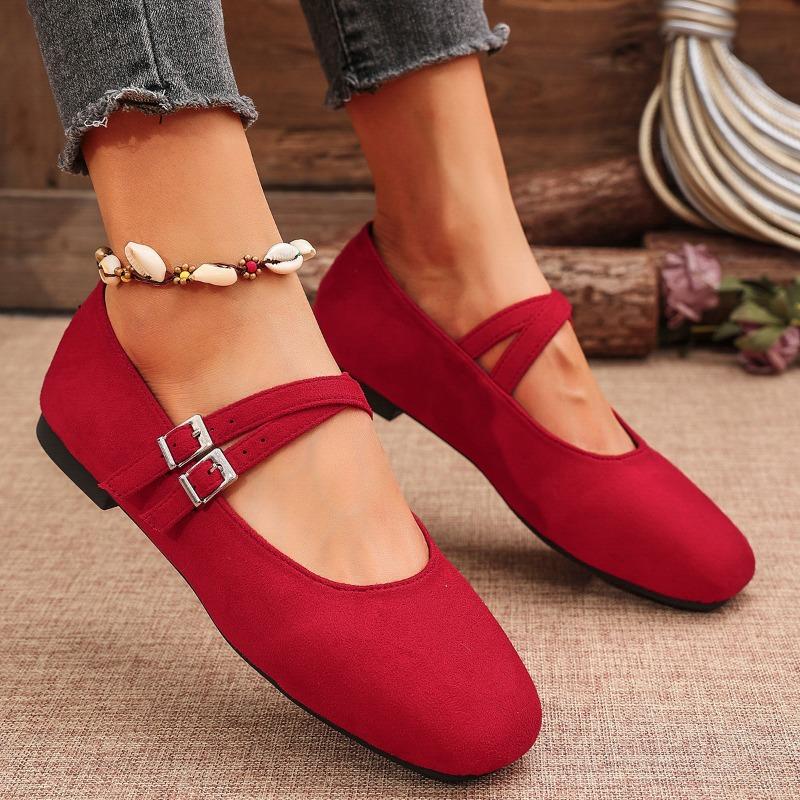 2024 Autumn Suede Shoes Elegant Dress Flat Women's Shoes Female Leopard Luxury Shoes for Women Retro Mary Janes Women Sneakers