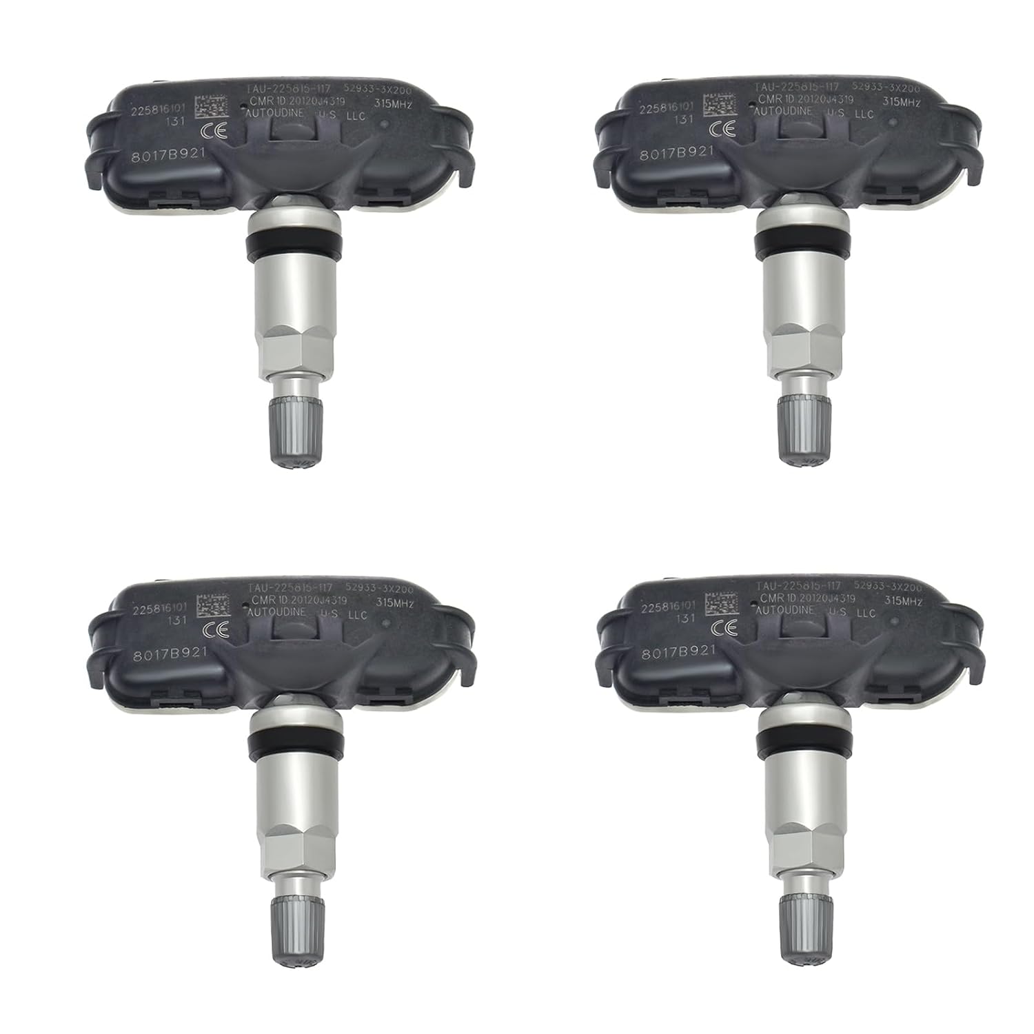 52933-3X200 Tire Pressure Monitoring System (TPMS) Sensor Compatible with Hyundai Elantra Tucson Kia Rio(Set of 4)