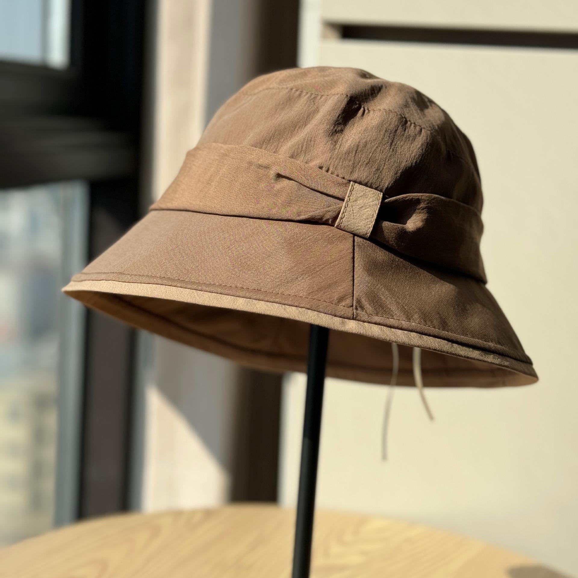 

New lightweight quick-dry sun protection hat for spring and autumn2026Stylish fisherman hat, cool hat, face-covering sun hat for women for outings Adult54-60Adjustable коричневий