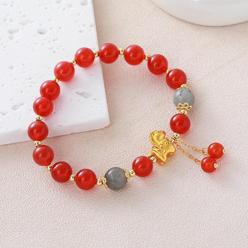 Natural agate bracelet fashion light luxury braceletfashion women daily jewelry gift