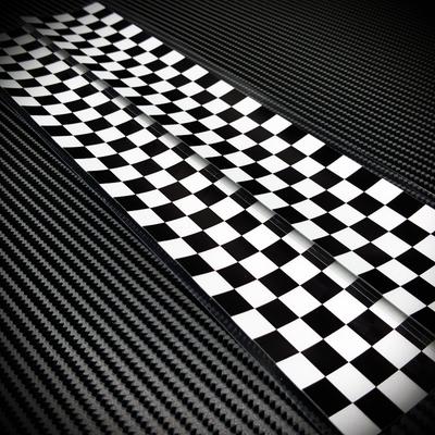 Black and White Checkers Stripe Motorcycle Sticker Waterproof for Refit Motorbike Fuel Tank Helmet Electric Scooter Vinyl Decal