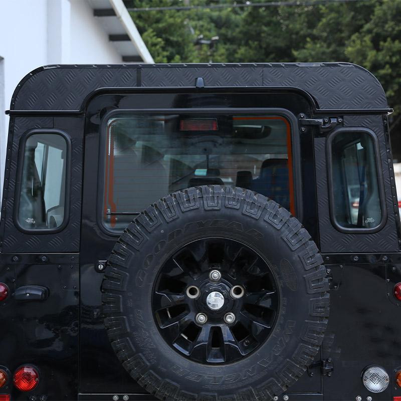 For Land Rover Defender 2004-18 Exterior Details Alloy Black Car Tailgate Roof Trim Panel Car Exterior Modification Accessories
