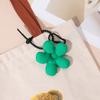 Pendente de bolsa de flor preta verde vento chaveiro de flor pequena marca da moda fofo acessórios para mochila escolar
